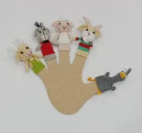 Farm Animal Crochet Finger Puppets