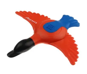 GIGWI LETS FLY DUCK SQUEAK TPR RED GREEN