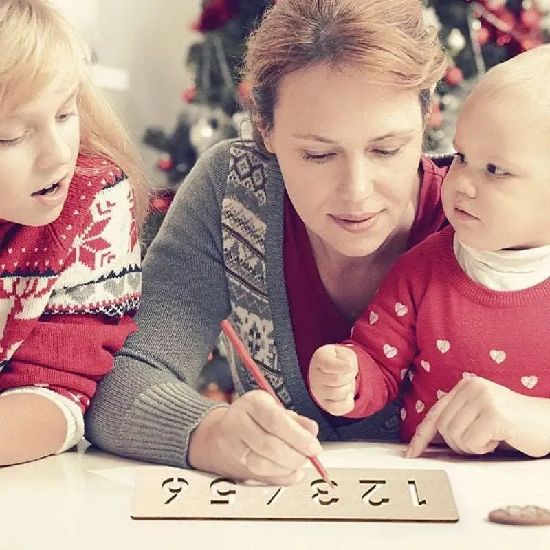 Wooden Learning Toy Set for Early Word and Number Skills